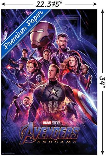 Trends International Marvel Cinematic Universe - Avengers - Endgame - Pôster de parede de uma folha, 22.375 x
