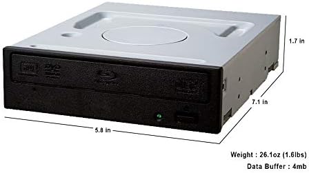 Produplicator Pioneer BDR-212DBK interno 16x Blu-ray Writer Drive com cabo SATA e parafusos de montagem-Burns