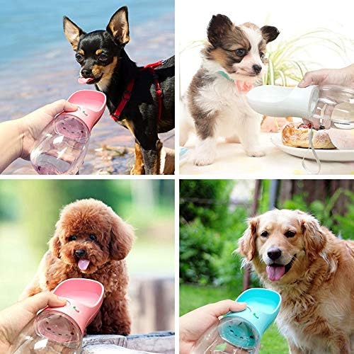 Garrafa de água de cães de 350 ml para caminhar garrafas de água portáteis para animais de estimação