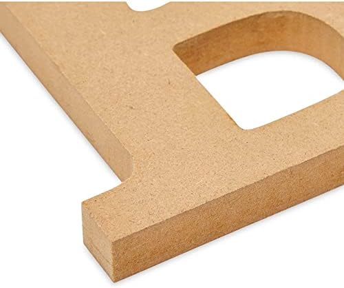 Letras de alfabeto de madeira para artesanato de bricolage, letras 3D para decoração de parede em casa