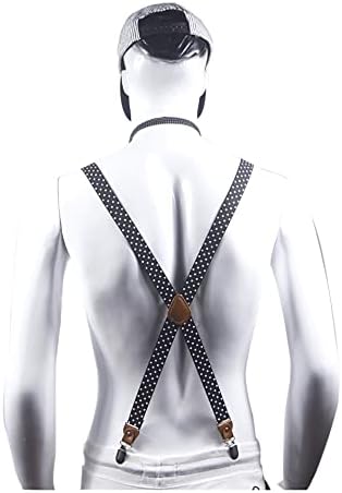 Doloise Suspenders Men & Women Bowtie define x suspensório de volta para casamentos e eventos formais com aparelho