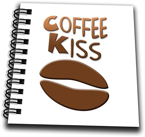 3drose Edge of Night Design - Coffee - Imagem das palavras Coffee Kiss - Livros de desenho