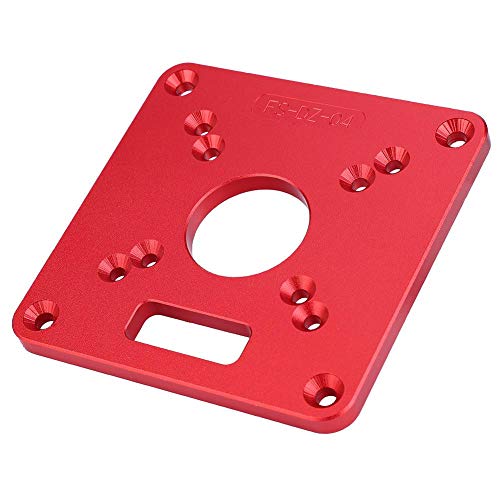 Inserção de placa de mesa do roteador, liga de alumínio 6061 Oxidação anódica Placa do roteador de