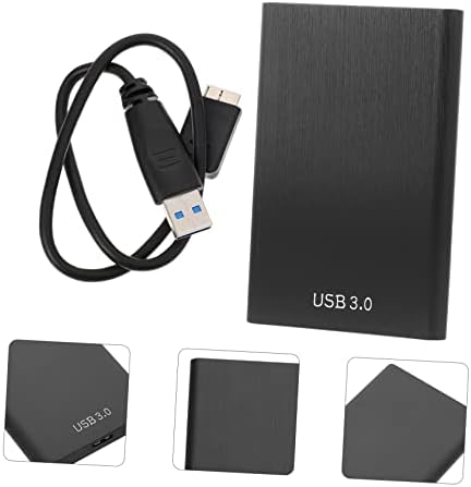 Mobestech Externo Drive rígido 2PCS Gabinete preto externo para unidade de metal USB HDD portátil Adaptador
