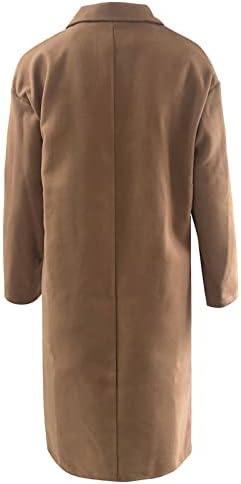 Cokuera feminina moda moda de cor sólida casaco elegante de manga comprida O outono da jaqueta de inverno