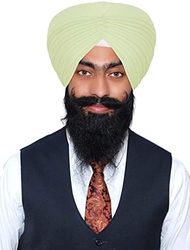 Sharvgun sikh turbante patka sardar pagri algodão punjabi safa 5 mtr bege