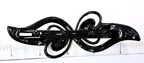 Cristal Hair Barrette com clipe de metal colorido preto