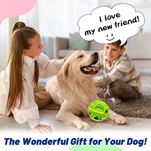 Bola de cão de giggle balançante, bola interativa de brinquedos para cães, bola de brinquedos de cachorro