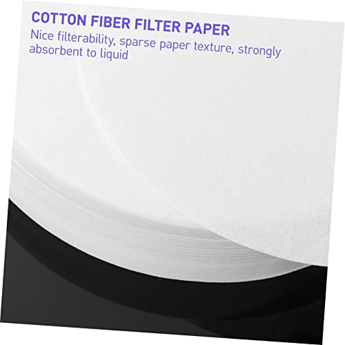 Villful 200pcs de papel de filtro médio-qualitativo Funnels Análise Filtro Papel Filter Química