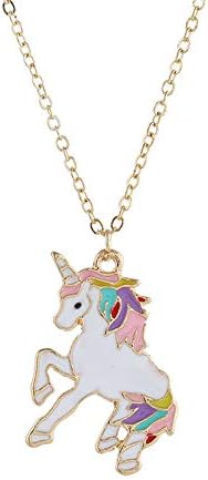 Colar de unicórnio Rainbow Unicorn Colar Jóias Pingente Gifts Para Meninas Presentes de Aniversário de
