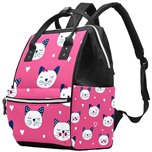 Pink Cuts Cuts Pattern fralper Sacts Backpack Mummy Backpack de grande capacidade Bolsa de enfermagem