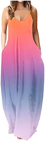 Vestidos de verão femininos 2023 Spaghetti Casual Strap Floral V Neck de pescoço com cintura alta maxi