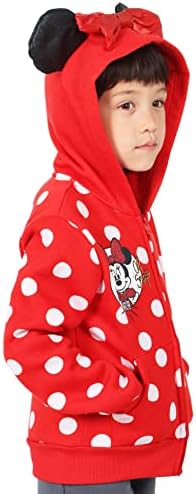 Minnie Mouse Polka Dot Retrato Fez up capuz com fita e grande orelha preta para meninas