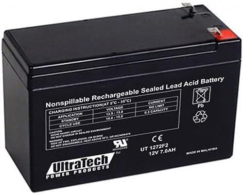ULTRATECH IM-1272F2 12V, 7.0 AH SLA Battery, F2 Terminal 4 Pack