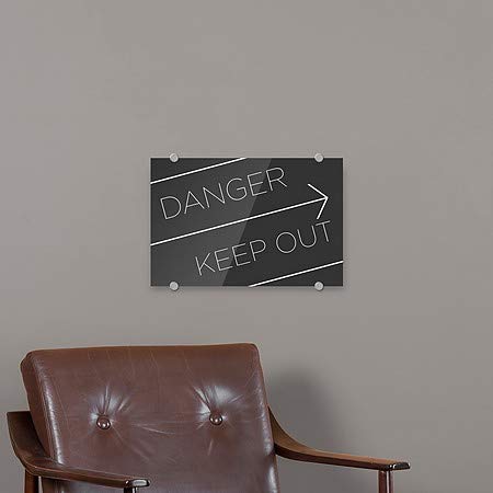 CGSignLab | Danger Keep Out -Black Black Black Premium signo de acrílico | 18 x12
