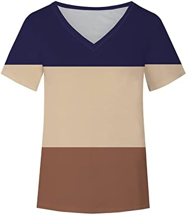 Roupas de meninas Manga curta V Gráfico de pescoço Camisa de blusa casual outono Camiseta de algodão