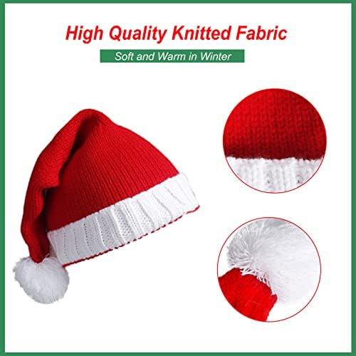 Chapéus de tricô de Natal, Jenabom 2 pacote chapéus de Papai Noel para crianças, chapéu de natal