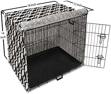 Capa de caixa de cachorro em preto e branco lunarável, círculos com formas redondas internas dentro