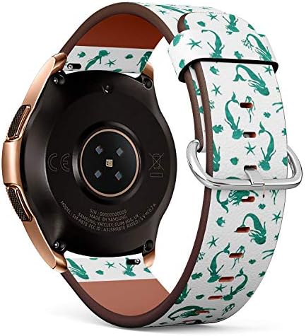Compatível com o relógio Samsung Galaxy - pulseira de pulseira de relógio de couro pulseira com pinos de liberação