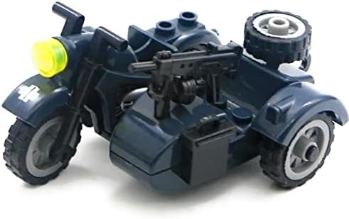 Motocicleta alemã do general Jim com Bloco de construção de brinquedos militares do Sidecar Bloco Modular Blocks