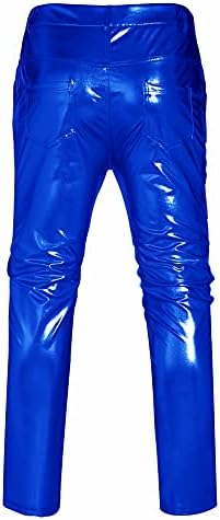Coofandy Mens Metálico Jeans Jeans dança Disco Nightclub calça calças de perna reta