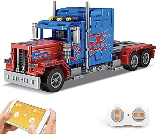 Controle remoto de veículo semi -caminhão do general Jim Tijolos de brinquedos de bloco de brinquedos