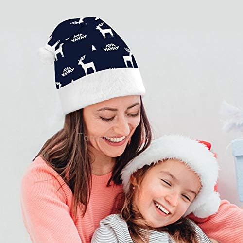 Chapéu de Papai Noel de Natal, Feliz Natal Elk Xmas Holida para Adultos, Unisex Comfort Christmas