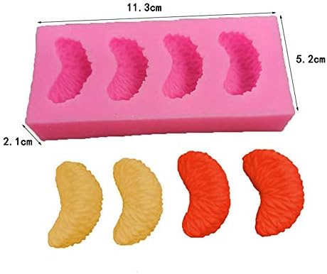 Moldes de silicone de pétalas laranja 3D para fabricação de vela de sabão, molde de assado de bolo de chocolate