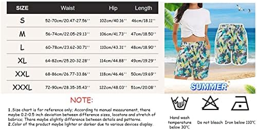 Bagelise shorts casuais femininos de verão shorts de praia confortável estampa floral elástica