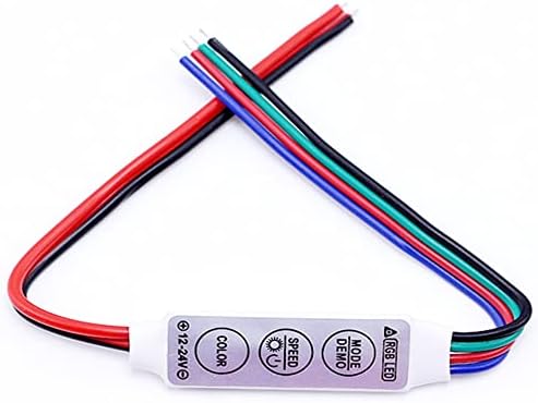 Controlador LED de 3 teclas Jacobsparts para RGB LED tiras com seleção de cores fixa, escurecimento e efeitos de