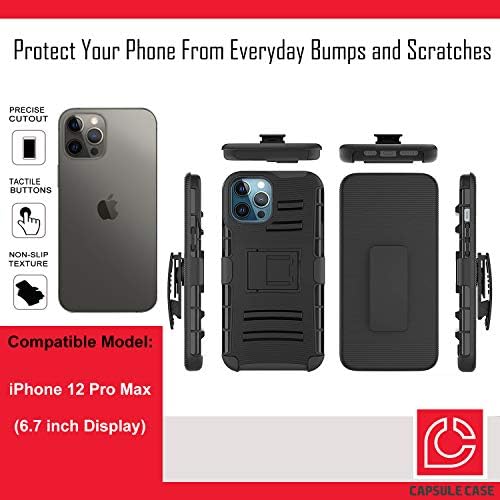 Ohiya Case Compatível com o iPhone 12 Pro Max [Proteção militar Proteção à prova de choque de