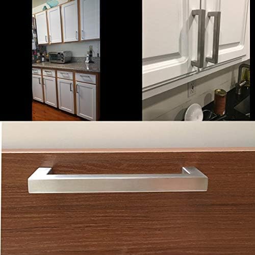 Grilhões de armário de hardware de cozinha de níquel escovados, pacote de 5, maçaneta moderna de gaveta