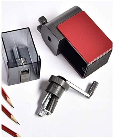 JYDQM Manual Pencil Sharpner Metallic Hovery Double Hole Fencil Sharpner com função de parada automática,