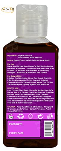 Nature Max Black Seed Oil Black com cominho preto orgânico natural não diluído puro para cabelos e cuidados