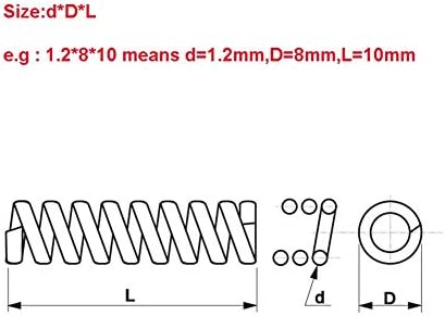 Substitua o fio da mola de compressão da mola de mola de reposição DIA1.2MM DIE10MM DIA10MM
