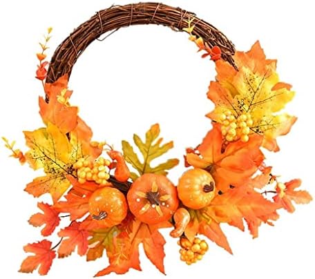 Cores decorativas de outono Wreath Maple folhas de porta penduradas na colheita de vinha de vinha