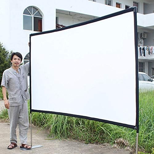 Liuyunqi Full 1080p 16: 9 Tela do projetor com base estável 100 120 polegadas em casa Tela de projetor