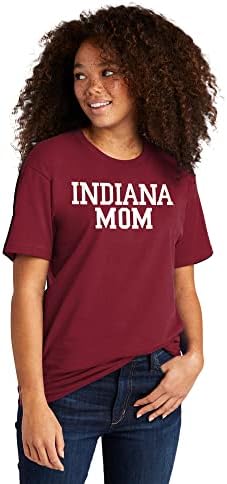 NCAA Basic Block Mom, Team Color Premium Cotton Tam camiseta, faculdade, universidade