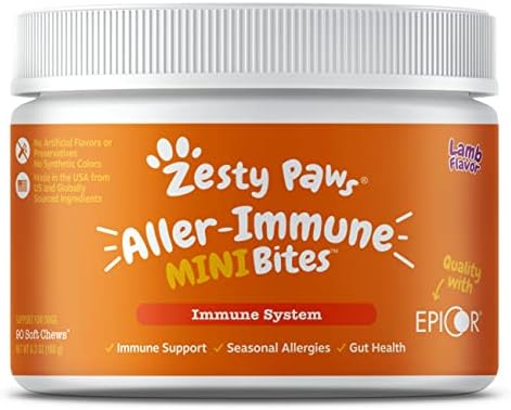 Alergia e suporte imunológico de pata piscadas Mini mastgas macias, suporta imunidade + mastigas