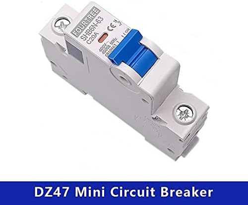 Gruni 1pcs 1 pólo 230v ~ ctype mini circuito interruptor miniatura interruptor de ar em miniatura mcb