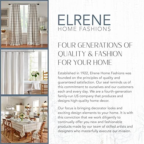 Elrene Home Fashions Plaid Plaid Plaid Water- e manchas Tobleta de vinil resistente a manchas com
