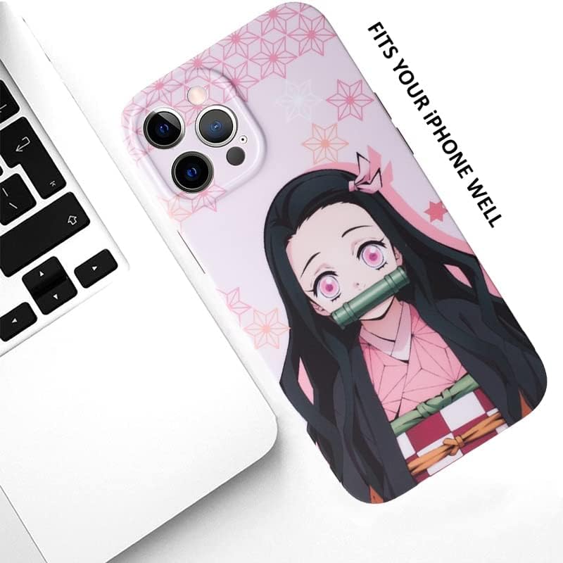 Capa de telefone de anime para meninas, capa de telefone nezuko, capa de anime, compatível com o iPhone 11,