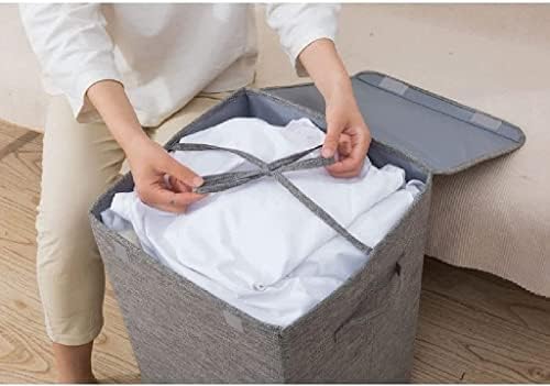 Bucket telescópico ao ar livre umkor com tampa de lençóis de linho de algodão cesto de armazenamento
