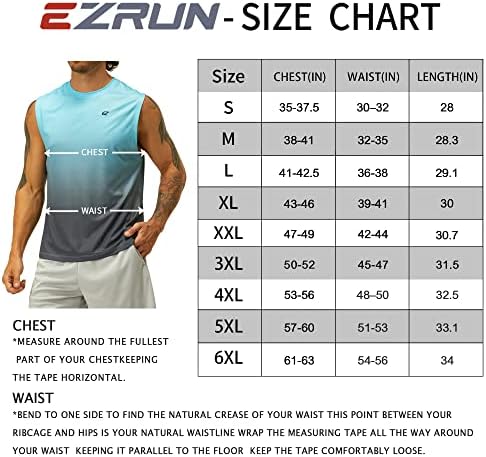 Ezrun Men's Workout camisas sem mangas