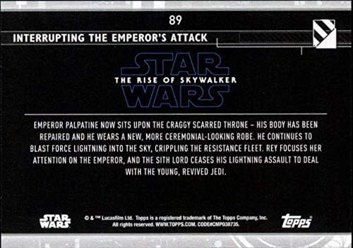 2020 Topps Star Wars The Rise of Skywalker Série 289 Interrompendo o Cartão de Negociação de Ataques