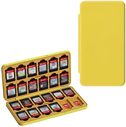 Caixa de cartão de jogo de 24 slot compatível com jogos de switch e cartas SD, o organizador do portador