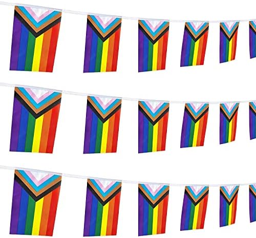 Bandeiras do arco -íris do arco -íris Bandeiras de banner String Small mini arco -íris gay lgbt ginástica