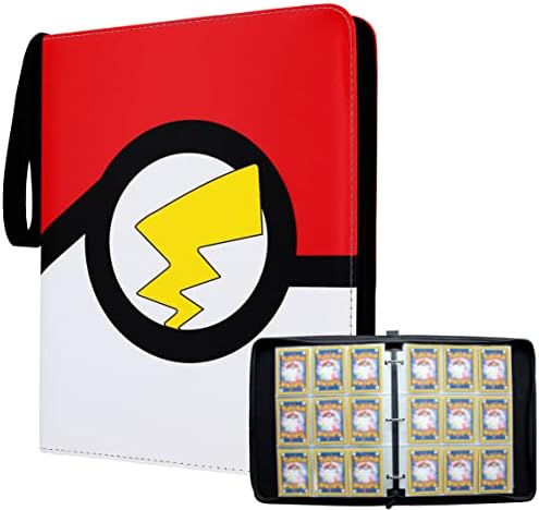 Roffatide 9 bolso Binder para cartões Pokemon com 50 páginas de dupla face removíveis folhas de negociação Binder