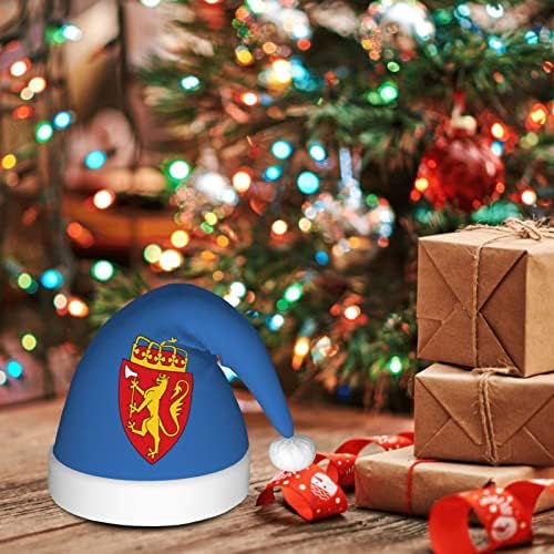 Brasão de armas da Zaltas da Noruega Chapéu de Natal para Hats adultos de Papai Noel para adultos para