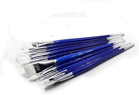 Jahh Pintura caneta 12 PCs Blue nylon Hair tinta tinta aquarela De pincel de pintura a óleo Pintura de arte